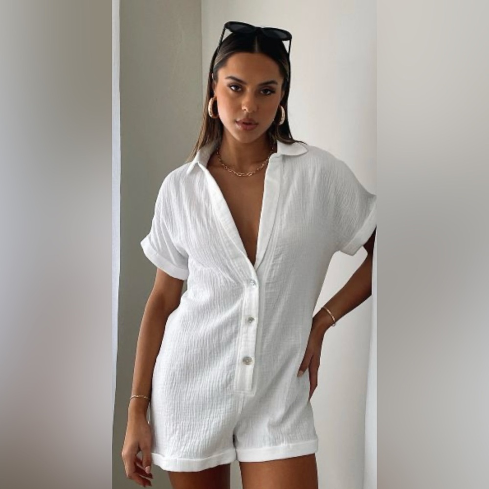 White Fox Boutique Higher Power Playsuit White